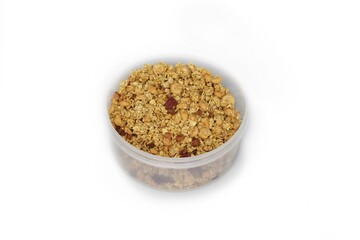 Grains ,Seeds on white background. Close up, Blurry