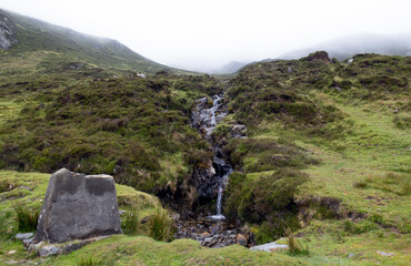 Fototapeta na wymiar Small river near Pilgrims path , Co Donegal,