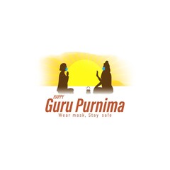 Vector illustration for Indian festival Guru Purnima;