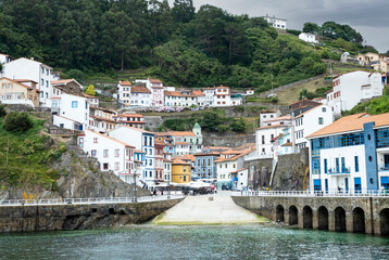 Fototapeta na wymiar Cudillero, coastal town in Asturias, northern Spain. Landscape photography