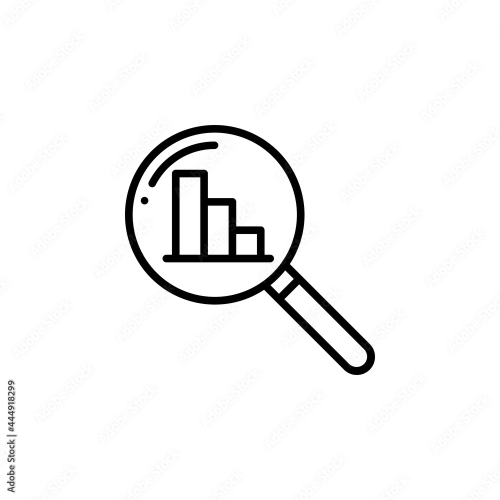 Poster data analysis icon vector set. profit graph illustration sign collection. data science symbol or log