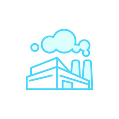 Obraz premium Illustration Vector graphic of factory icon. Fit for power, industry, building, refinery etc.