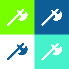 Battle Axe Flat four color minimal icon set