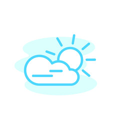 Fog day icon design template