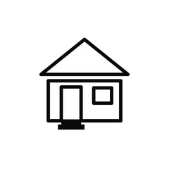 house flat icon vector illustration