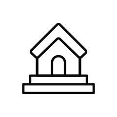 house flat icon vector illustration