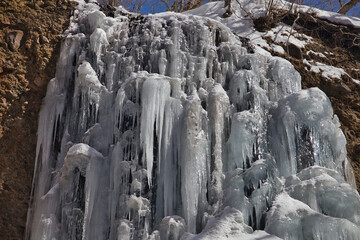 Fototapeta na wymiar Icicle Unryu Valley　雲竜渓谷の氷瀑