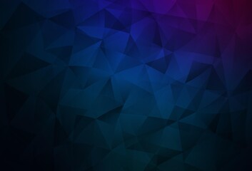 Dark Pink, Blue vector template with crystals, triangles.
