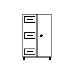 closet flat icon vector illustration