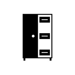closet flat icon vector illustration