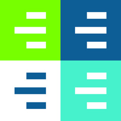 Fototapeta premium Alignment To Right Side Flat four color minimal icon set