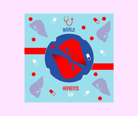 world hepatitis's day vector                                                                              