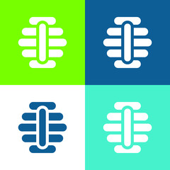 Beehive Flat four color minimal icon set