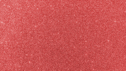 Red glitter background for Christmas holiday decoration metallic wallpaper backdrop design element with shimmering blinking texture
