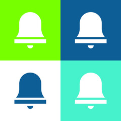 Alarm Bell Flat four color minimal icon set