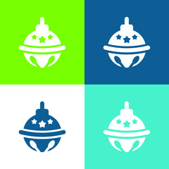 Bauble Flat four color minimal icon set