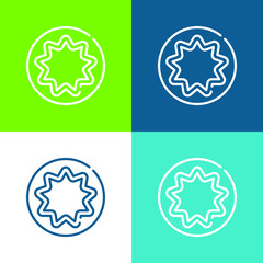 Bahaism Flat four color minimal icon set