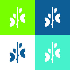 Branch Flat four color minimal icon set