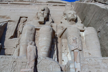 The Front of the Abu Simbel Temple, Aswan, Egypt, Africa