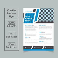 Creative corporate business flyer template brochure cover design A4 size