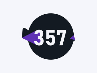 Number 357 logo icon design vector image