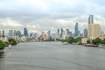 Obraz premium Chao Phraya River and river side view