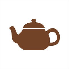 Teapot vector silhouette logo . Vector icon symbol illustration isolated