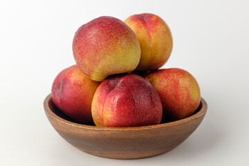 nectarine on a white background