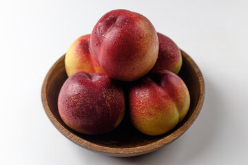nectarine on a white background