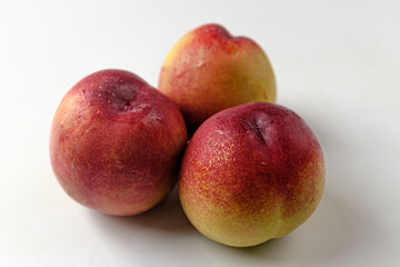 nectarine on a white background