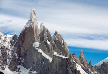 Crédence de cuisine en verre imprimé Cerro Torre Cerro Torre mountain peak. Los glaciares National Park, El Chalten, Patagonia Argentina. South america best travel destination for climbing and hiking in the mountains.