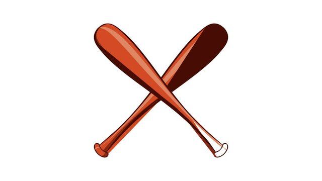 Baseball bat icon animation cartoon best object isolated on white background