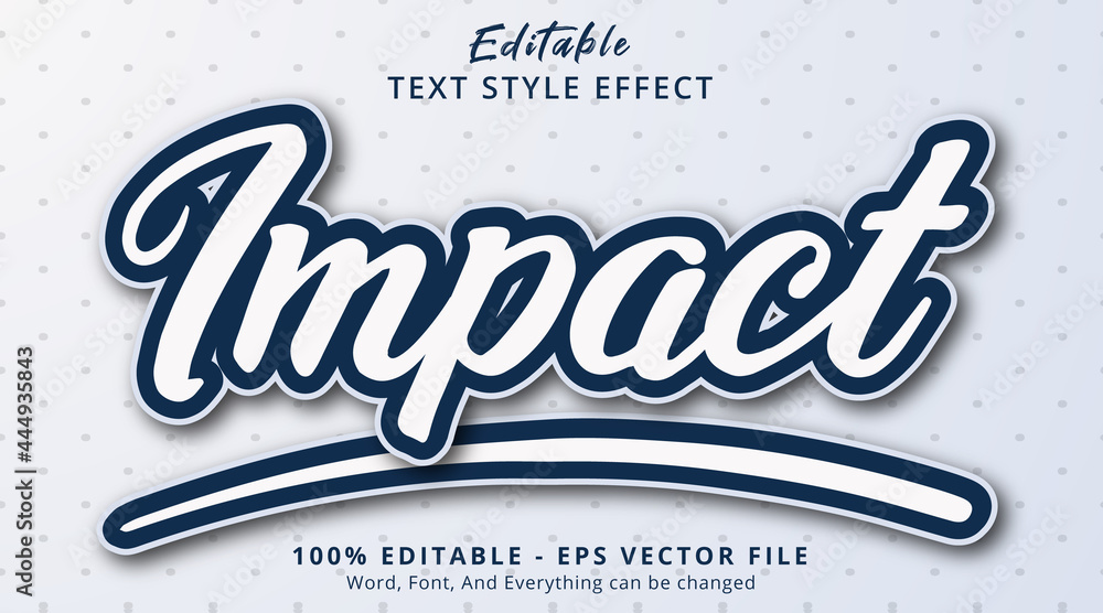 Leinwandbilder Editable text effect, Impact text with simple color combination effect