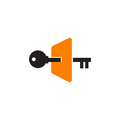 Key icon logo design template