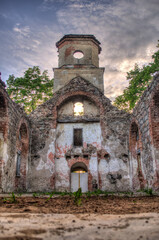 Fototapeta na wymiar Ruba Lutheran Church ruins, Latvia. 