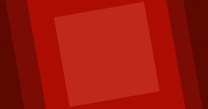 Animation of multiple red squares on white backgroud