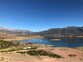 lake in the mountains of island