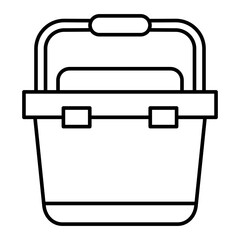 Vector Portable Fridge Outline Icon Design