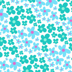 Simple floral abstract seamless pattern