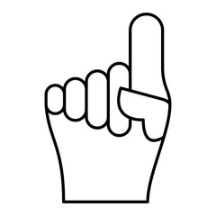 Vector Foam Hand Outline Icon Design