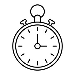 Vector Stopwatch Outline Icon Design