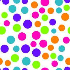 Simply seamless geometric pattern with circles. Abstract background texture. 
