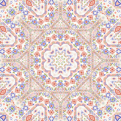 Abstract seamless pattern with geometric elements structure.