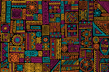 Traditional african vector seamless pattern design