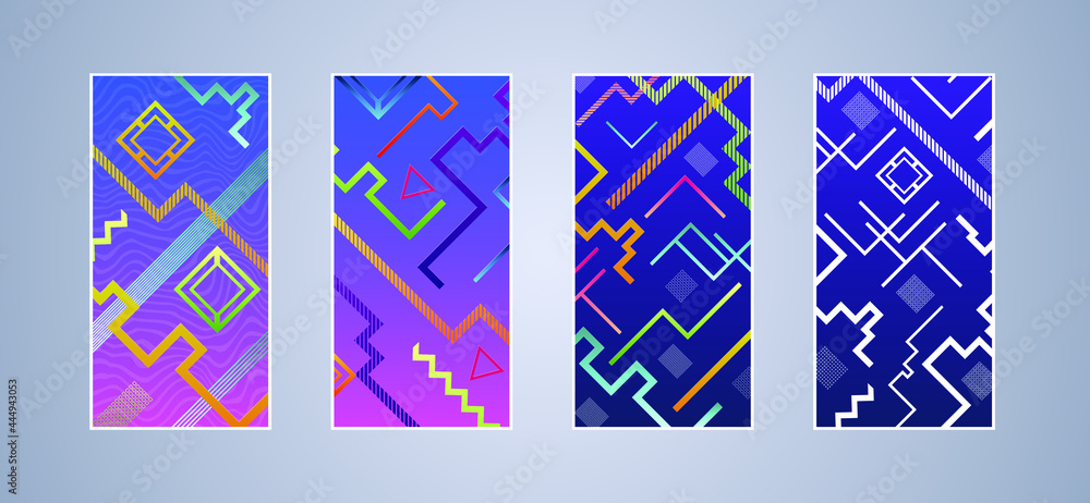 Poster abstract modern background. geometric shapes and lines. colorful gradient vector texture