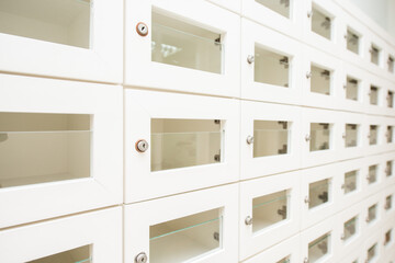 Locker wooden MailBoxes postal for keep your information, bills,postcard,