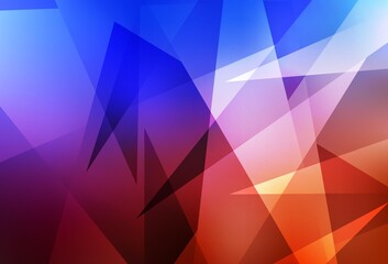 Obraz premium Light Blue, Red vector background with triangles.