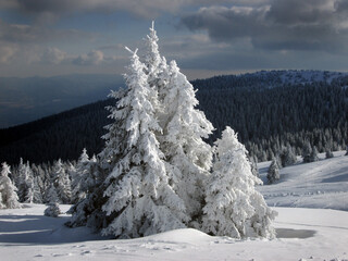 góry, mountains, krajobraz, sky, niebo, zima