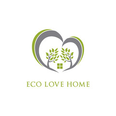 Eco Love Home Logo vector