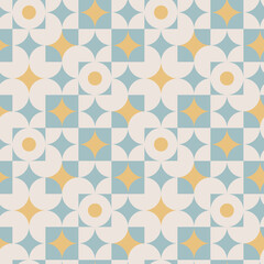 Minimal geometric pattern. Antique tile inspiration. For textile, product application. Vector illustration, flat design
